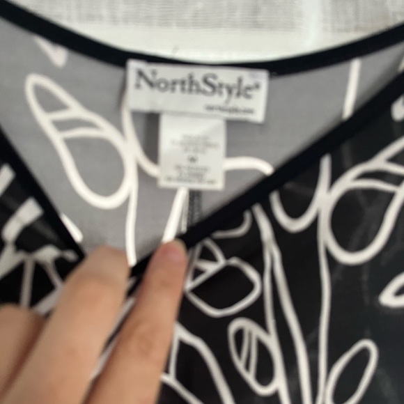 NorthStyle Long Black & White Print Maxi Dress - Picture 3 of 8
